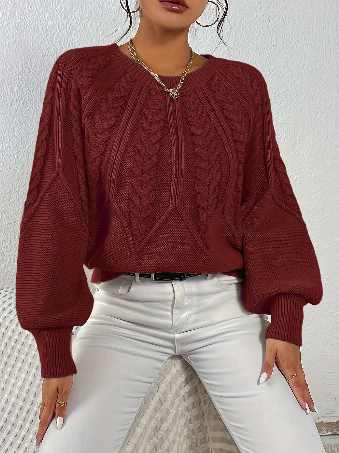 Eleanor | Luźny sweter w sploty