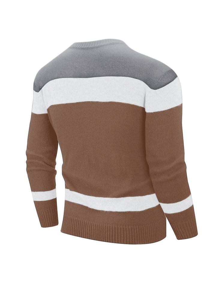 Ethan | Sweter z kolorowym blokiem