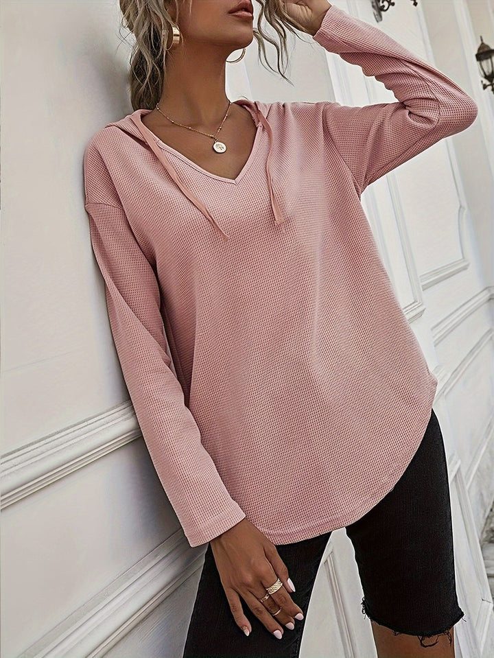 Kendra | Luźna Bluza z Kapturem w Serek