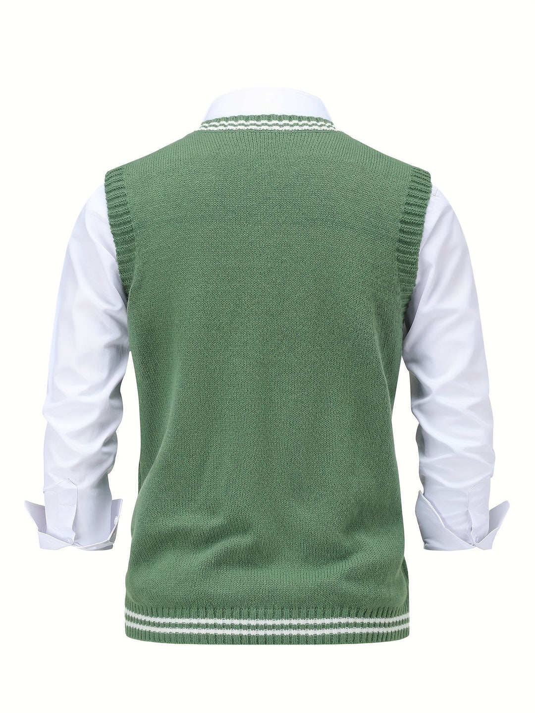 Gideon | Kamizelka Sweter V-Neck z Warkoczem