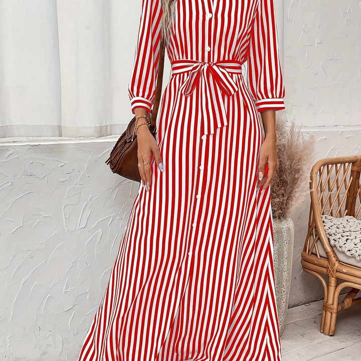 Meredith | Sukienka Maxi z Paseczkiem
