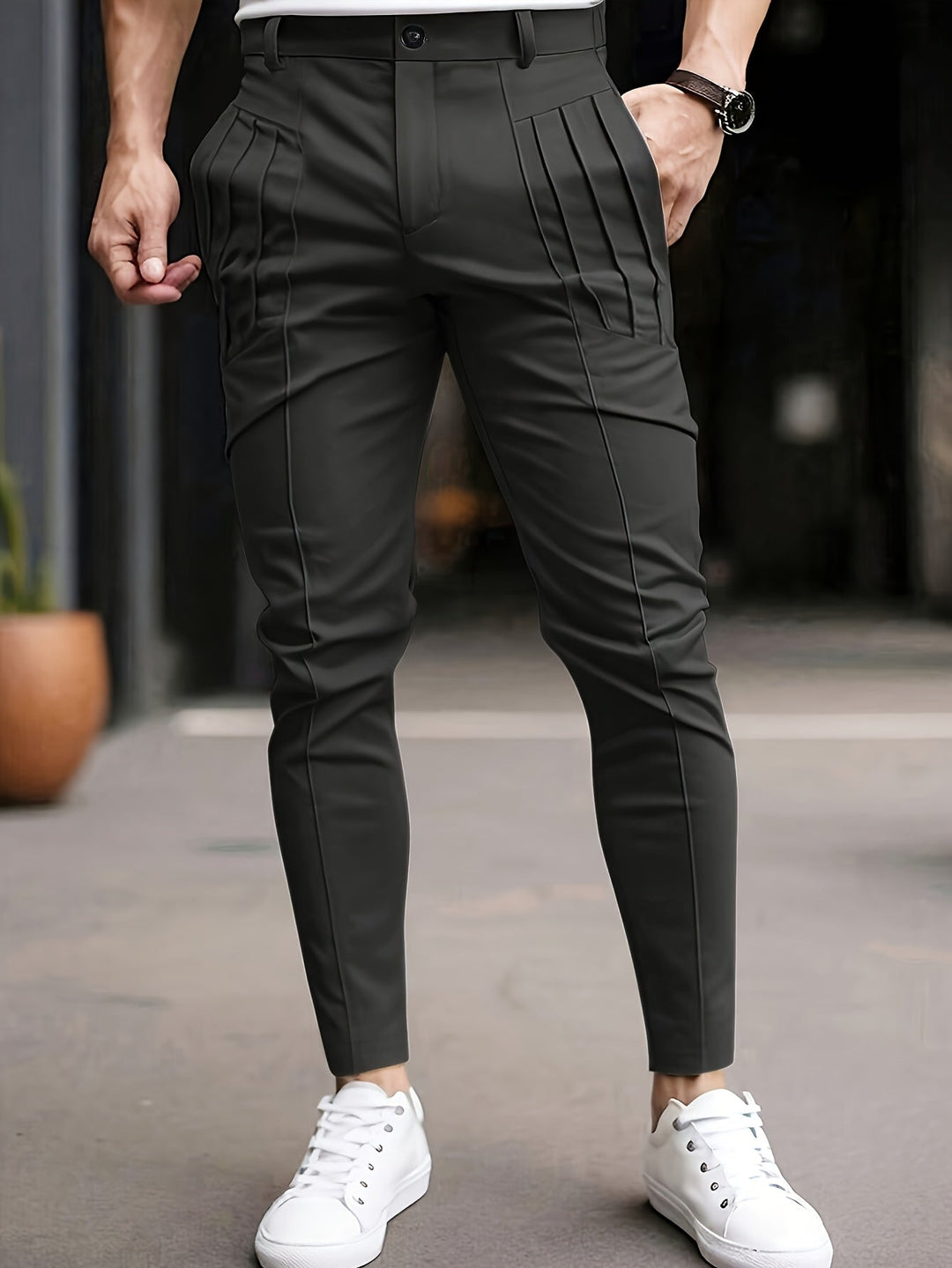 Landon | Dopasowane Spodnie Slim-Fit
