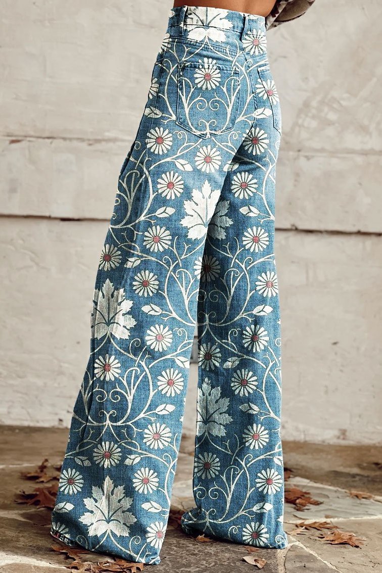 Kathleen | Klasyczne Retro Boho Chic Spodnie