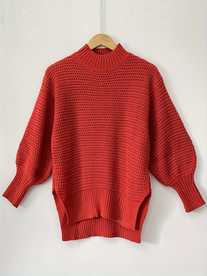 Evangeline | Teksturowany Sweter o Asymetrycznym Kroju