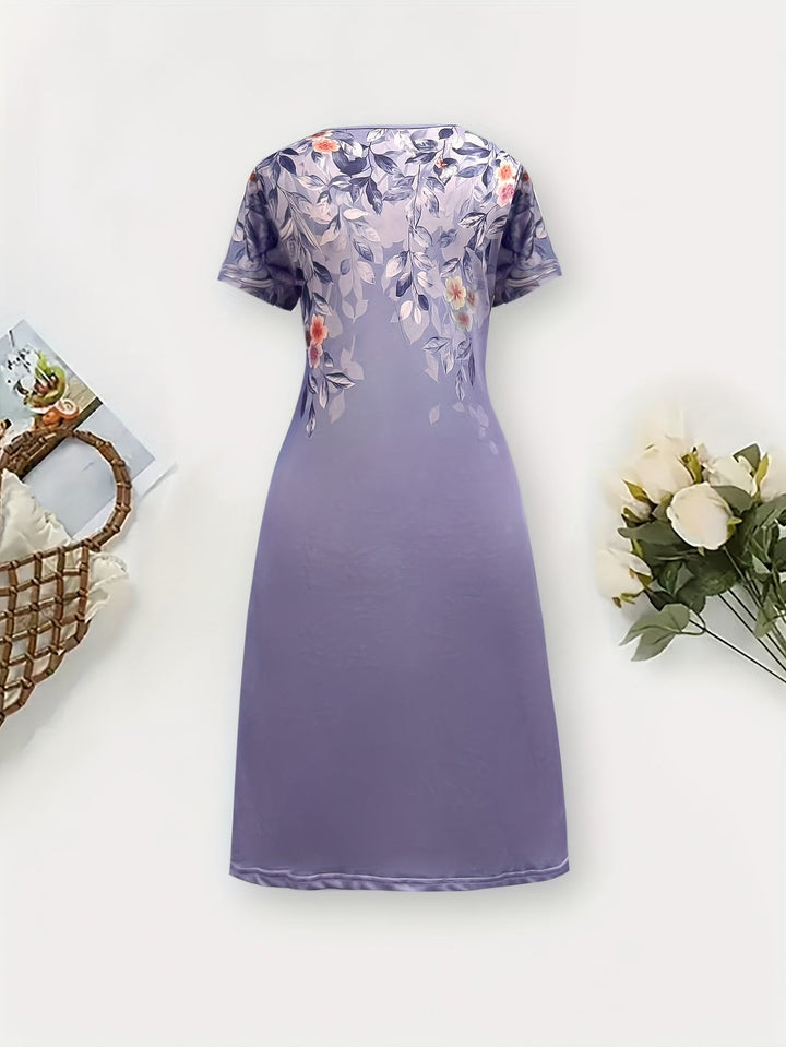 Marjorie | Elegancka Sukienka A-Line w Kwiaty