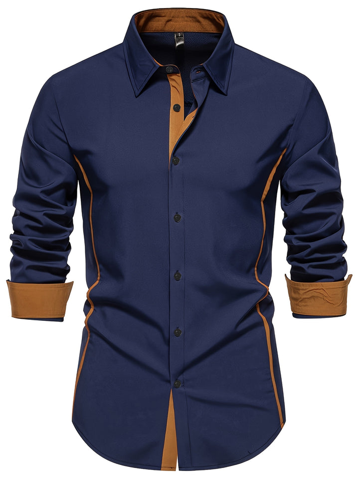 Graham | Slim Shirt z Kontrastowym Wykończeniem