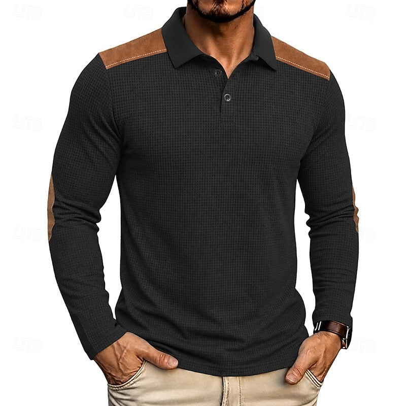 Bennett | Teksturowana koszulka polo w kolorze blokowym