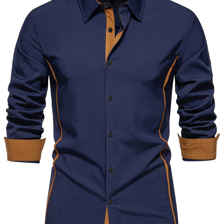 Graham | Slim Shirt z Kontrastowym Wykończeniem