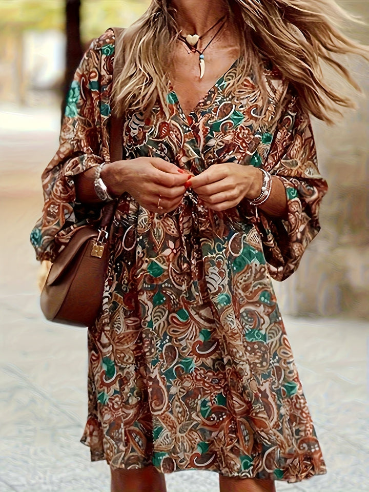 Ramona | Sukienka V-Neck w Stylu Boho