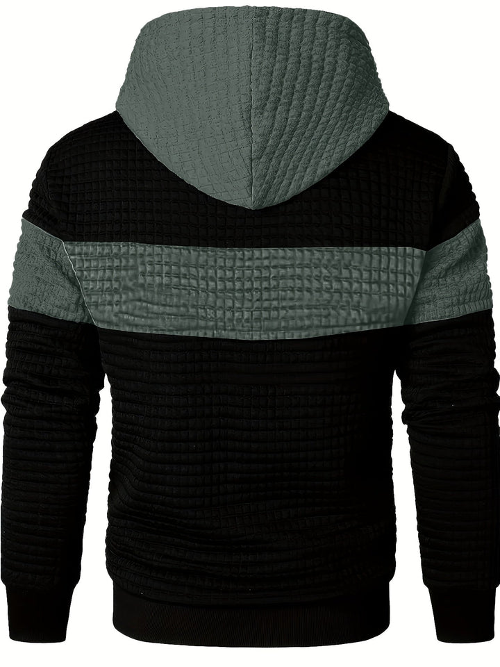 Hayes | Teksturowany Hoodie w Blokach Kolorystycznych