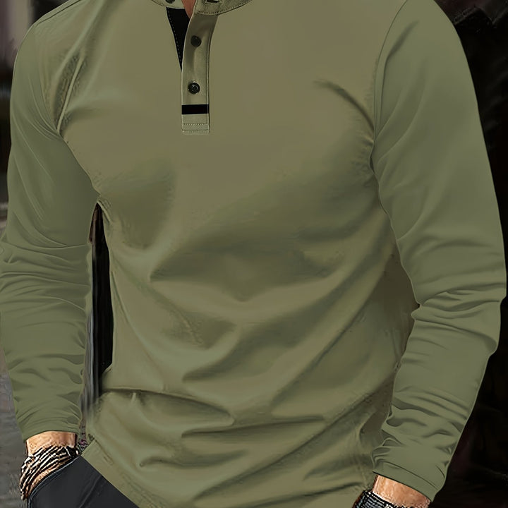 Jasper | Wyrafinowany longsleeve Henley