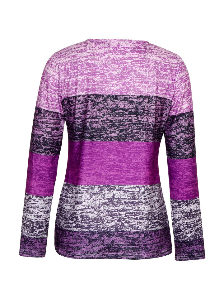 Ophelia | Kolorowy Top z Kwartowym Zipperem