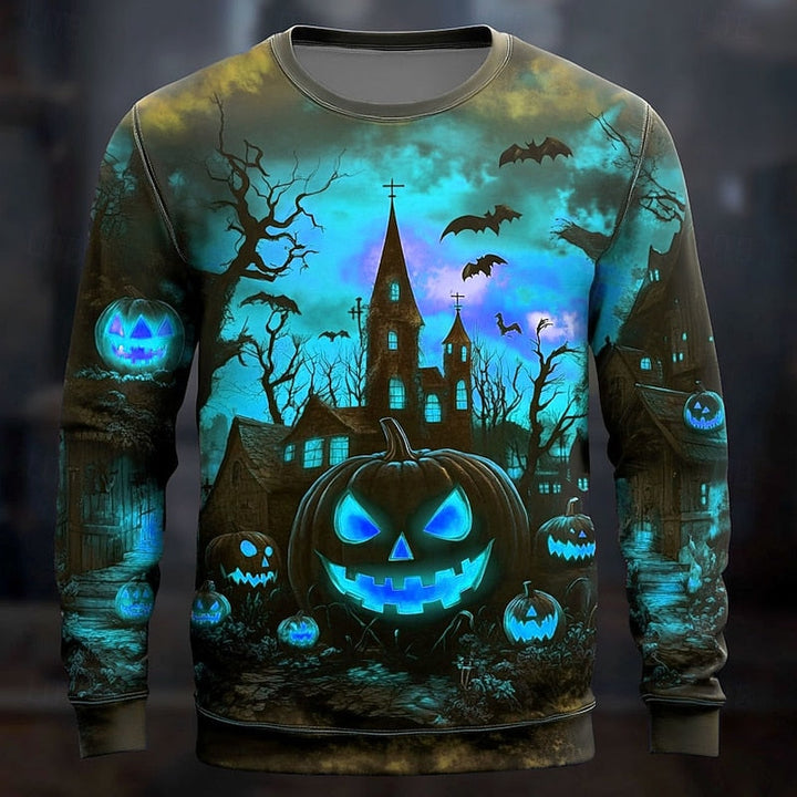 Casper | Halloweenowa Grafika Bluza z Okrągłym Dekoltem