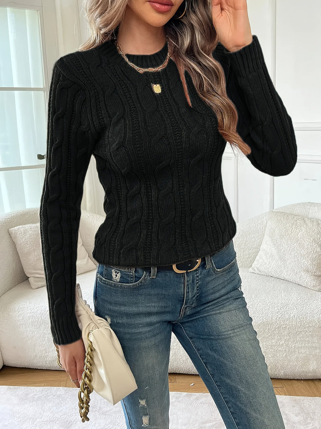 Juliana | Klasyczny Sweter z Splotem