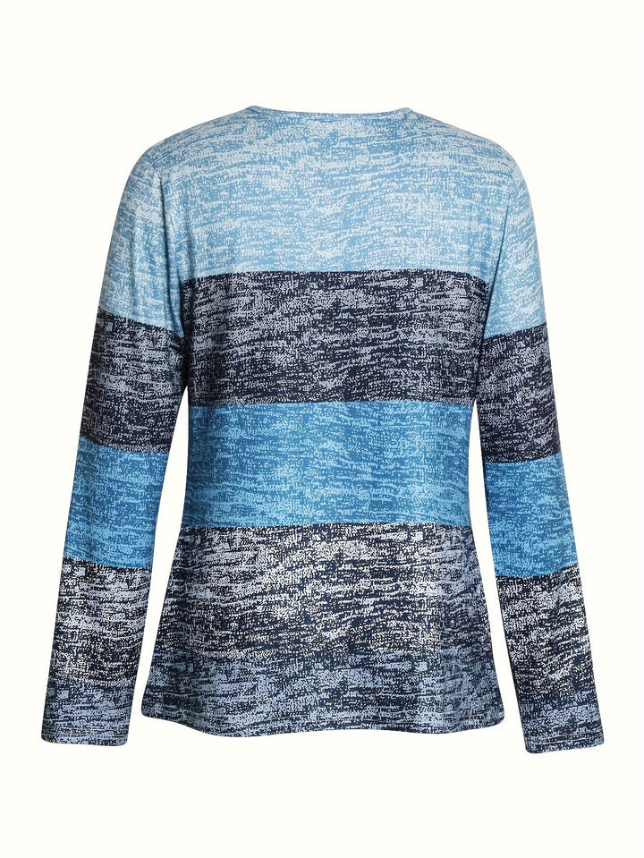 Ophelia | Kolorowy Top z Kwartowym Zipperem