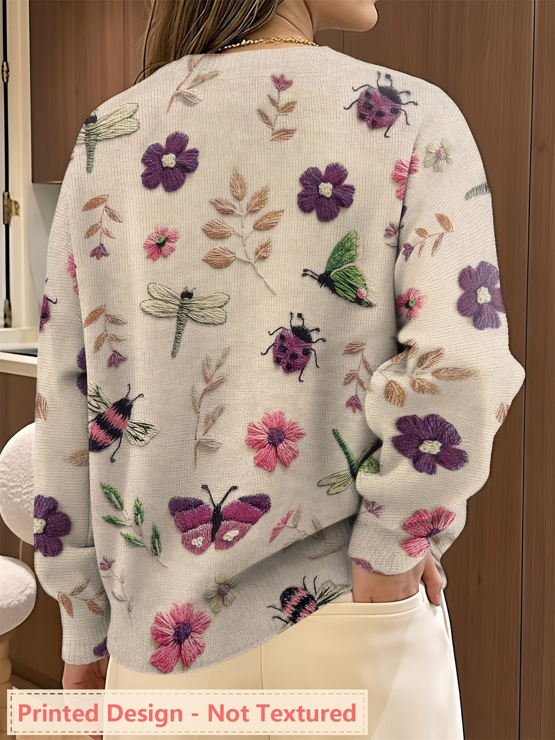 Elsie | Sweter z nadrukiem botanicznym