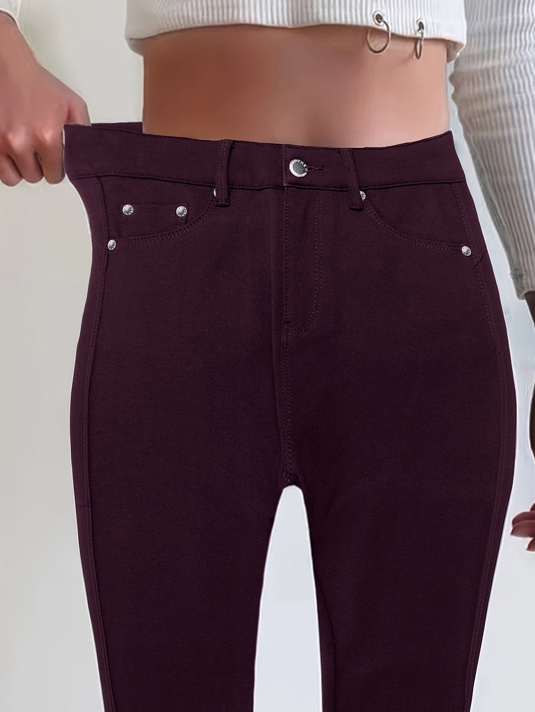 Joan | Jeansy Skinny z Wysokim Stanem