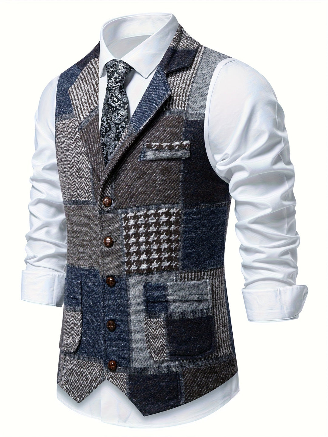 Tobias | Kamizelka w stylu patchwork