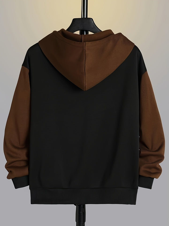 Cedric | Kolorowy Blok Zip-Up Hoodie