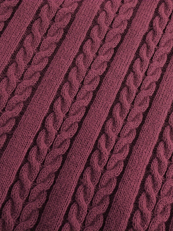 Gideon | Kamizelka Sweter V-Neck z Warkoczem