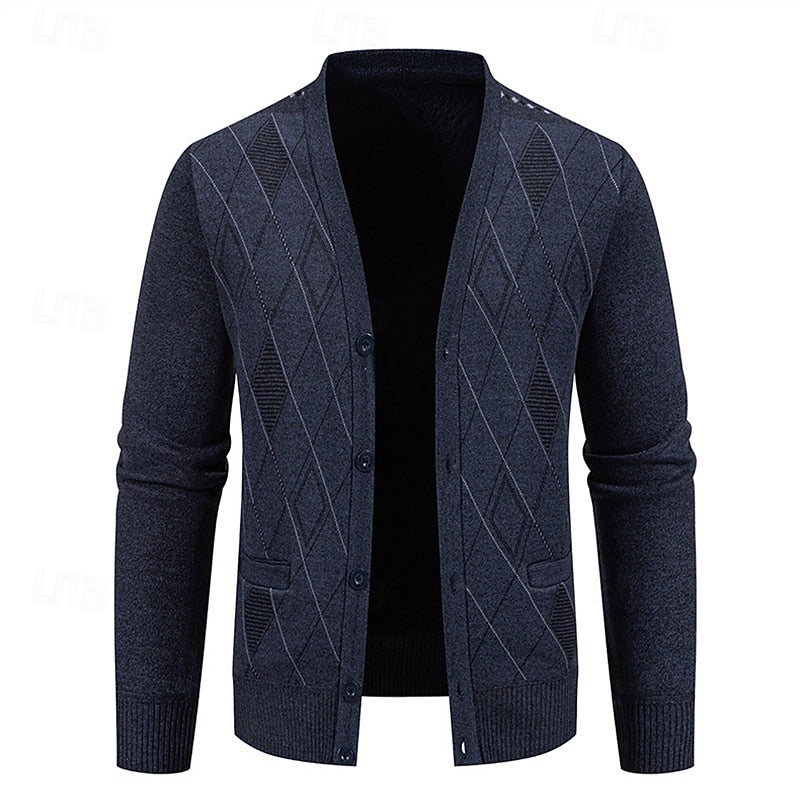 Weston | Elegancki Kardigan w Wzór Argyle