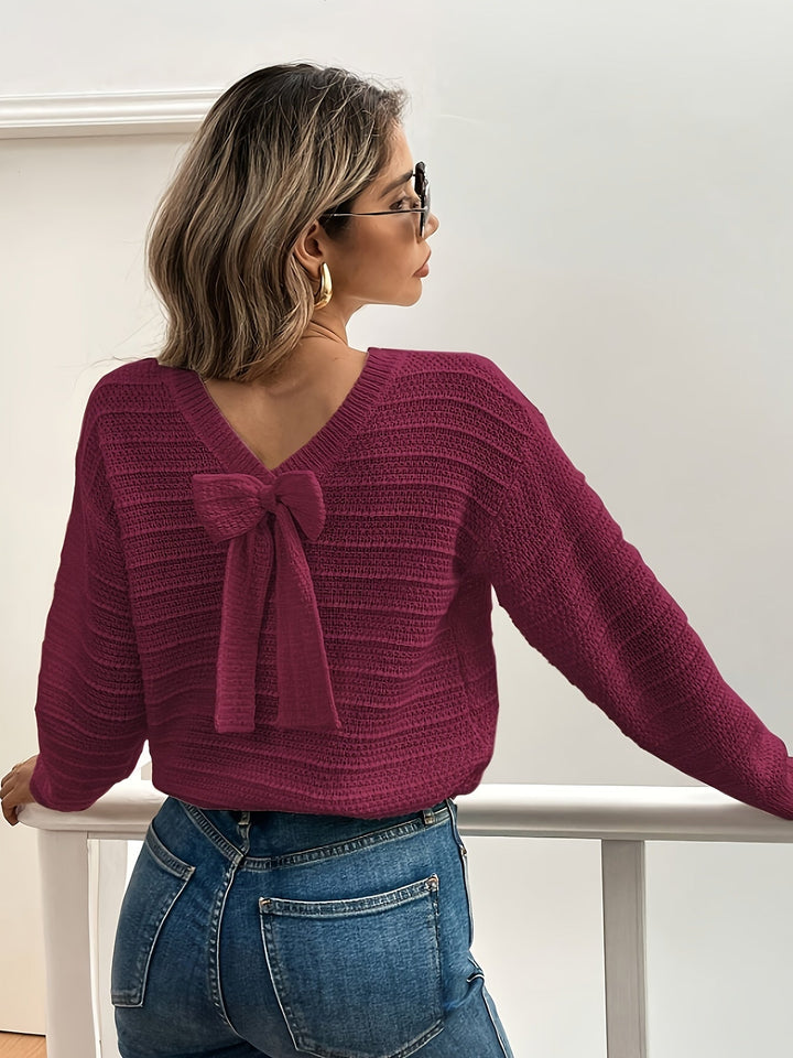 Imogen | Sweter z detalem w postaci kokardy