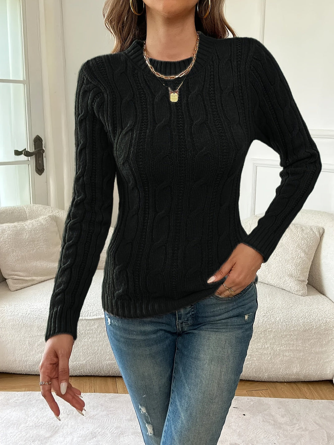 Juliana | Klasyczny Sweter z Splotem