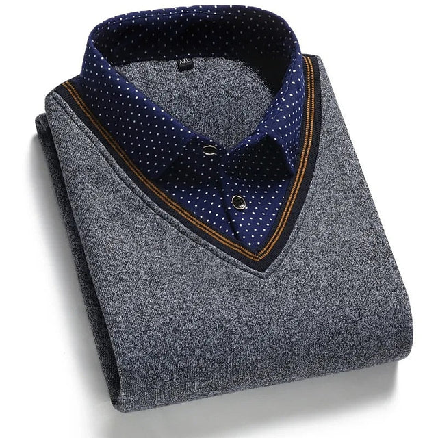 Wallace | Elegancki Sweter z Mock-Kolem