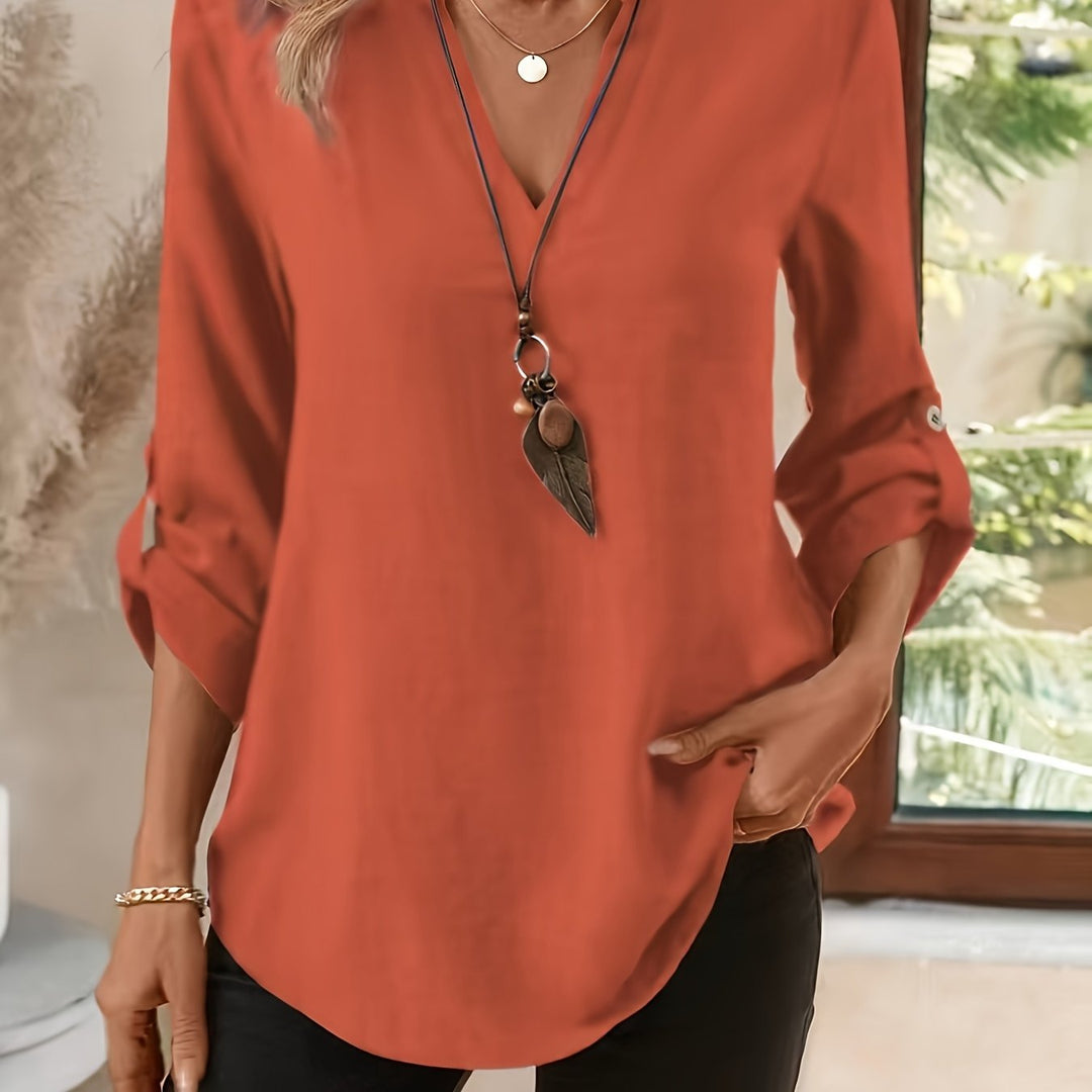Corinne | Elegancka Bluzka z Dekoltem w Serek