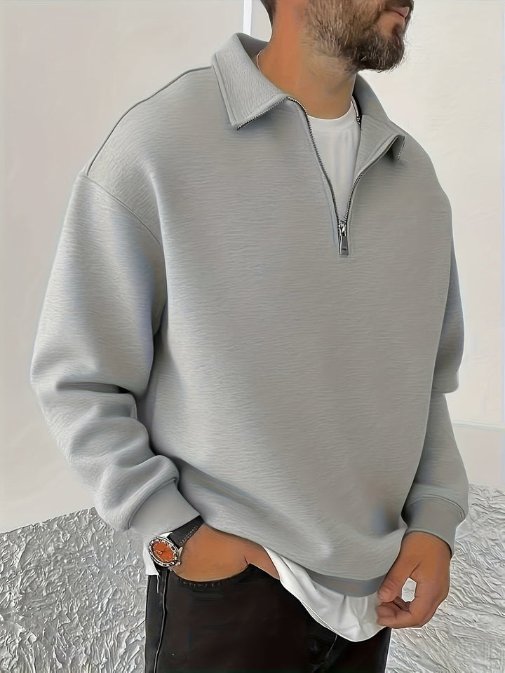 Nathaniel | Przytulny Sweatshirt z Pół-Zipem