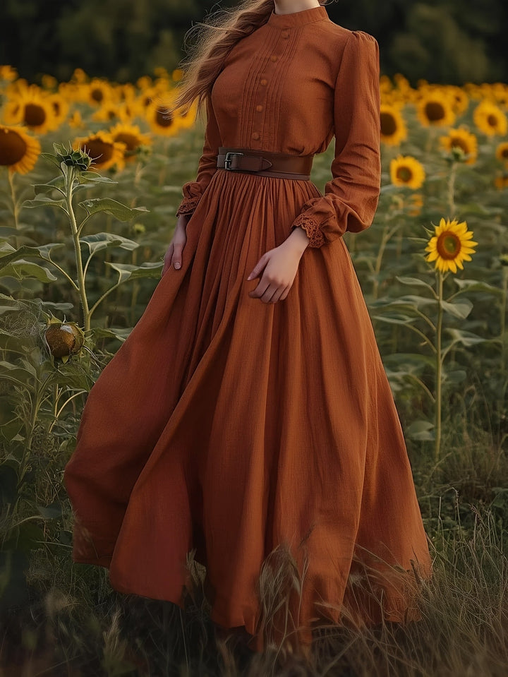 Emmeline | Vintage Pleated Maxi Dress