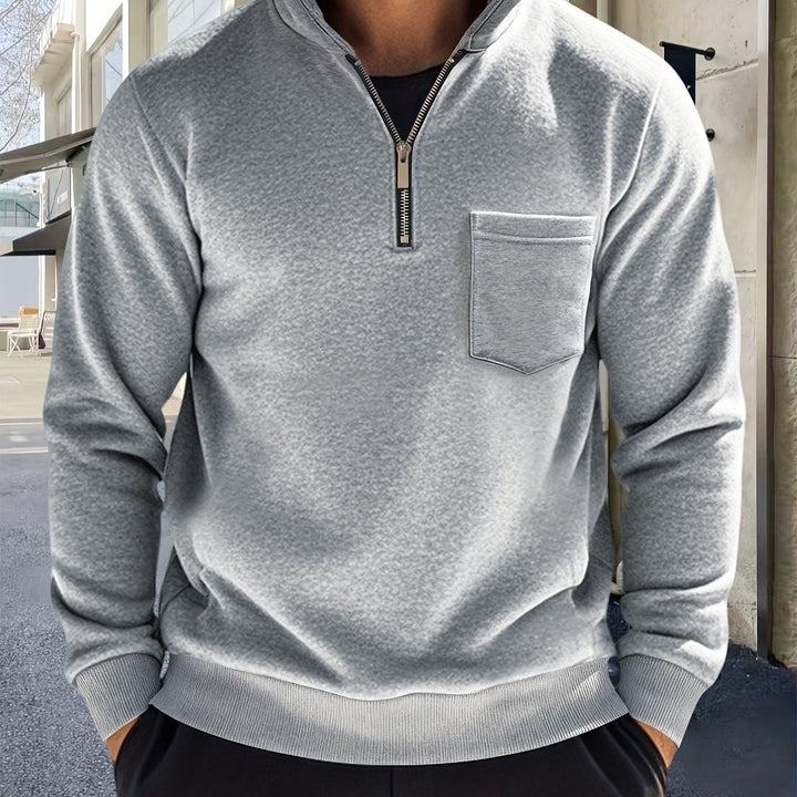 Emmett | Elegancki Pulower z Połowicznym Zipperem