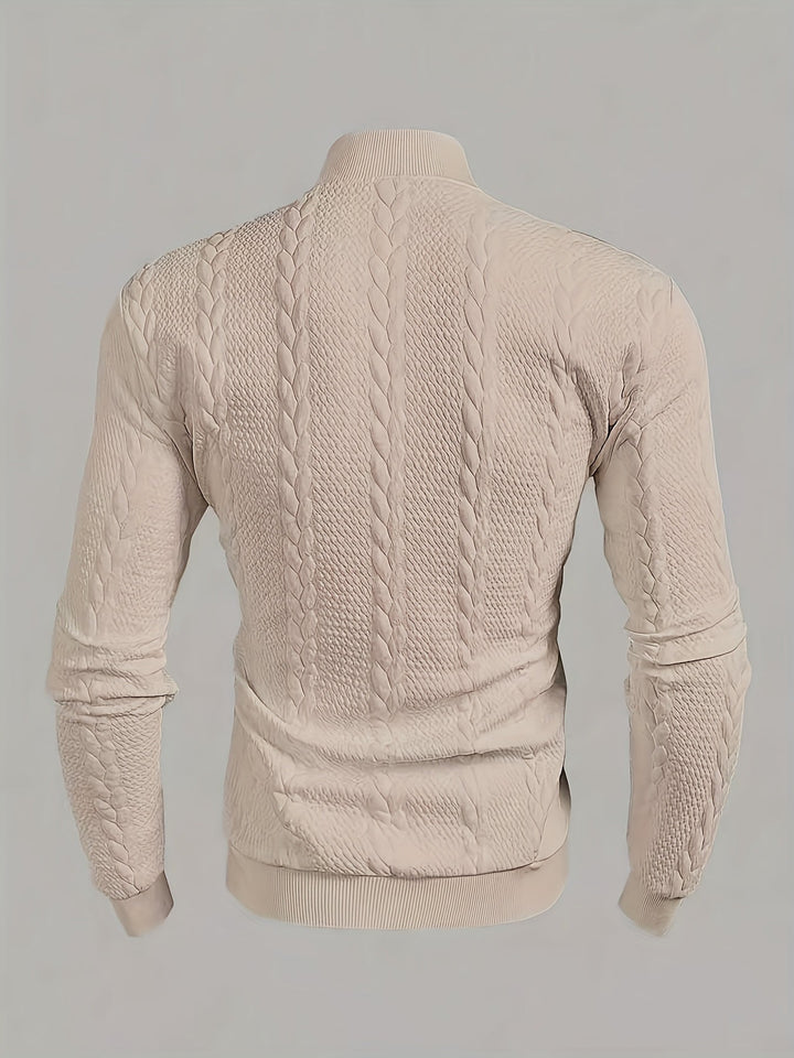 Merritt | Teksturowany Sweter z Wysokim Kołnierzem