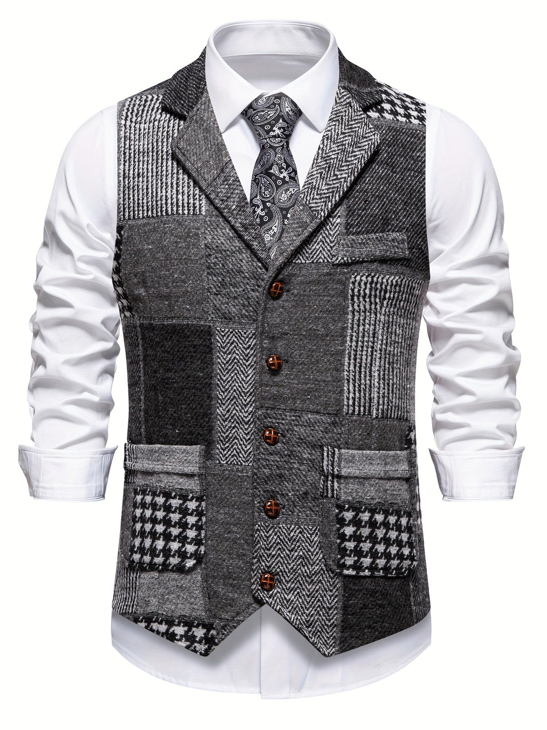 Tobias | Kamizelka w stylu patchwork