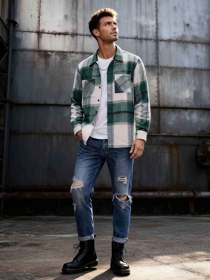Corbin | Trwała Koszula Overshirt w Kratę