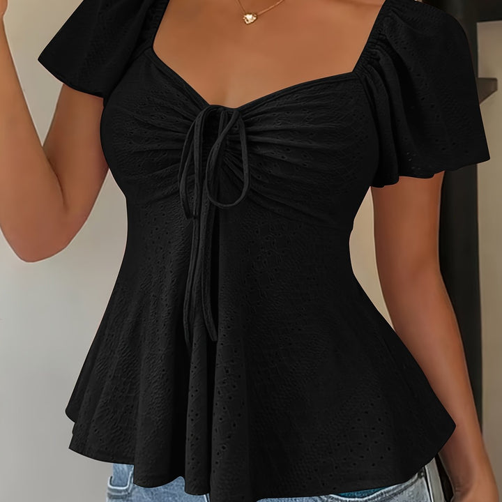Josephine | Bluzka Peplum z Falbanami