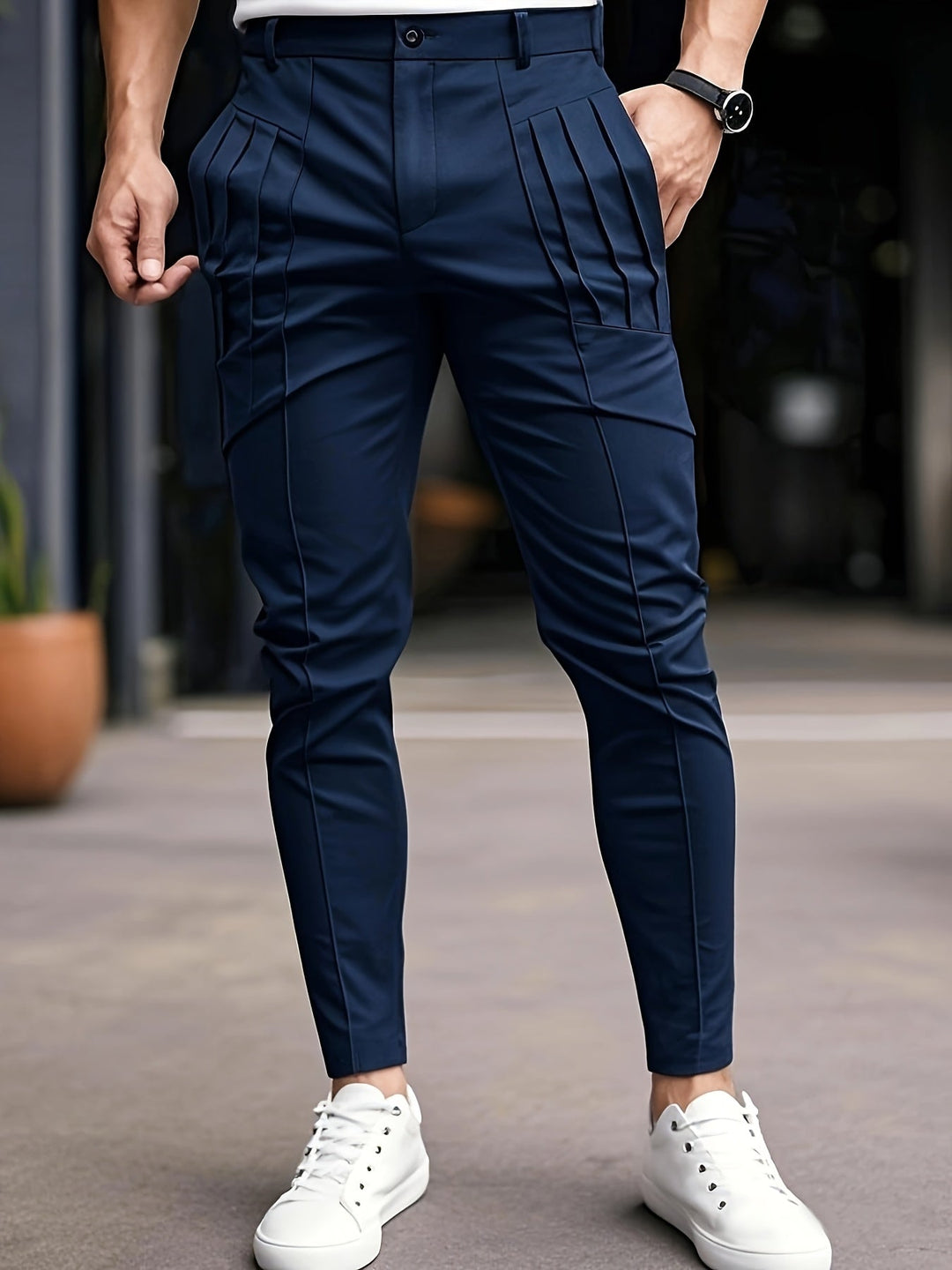 Landon | Dopasowane Spodnie Slim-Fit