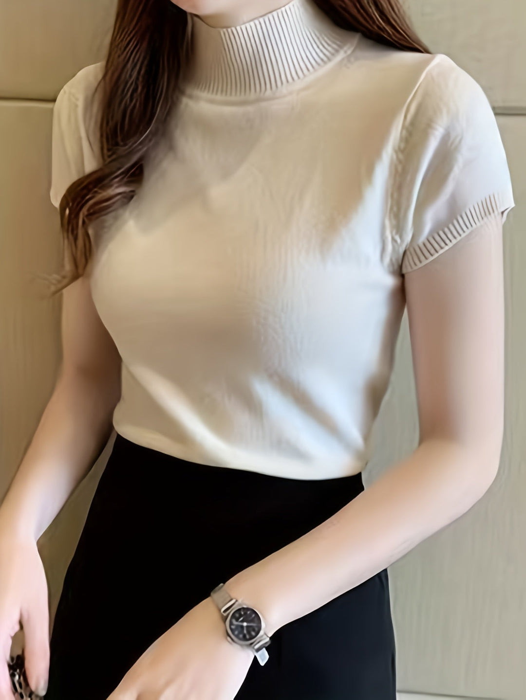 Della | Elegancki Top z Mock-Neck