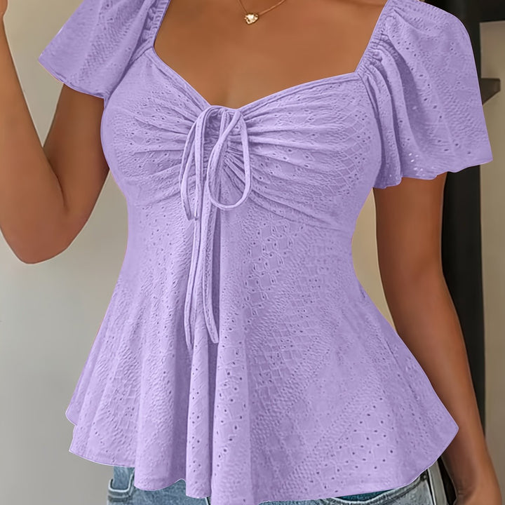 Josephine | Bluzka Peplum z Falbanami