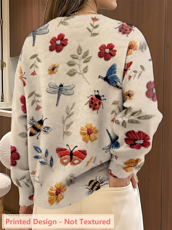 Elsie | Sweter z nadrukiem botanicznym