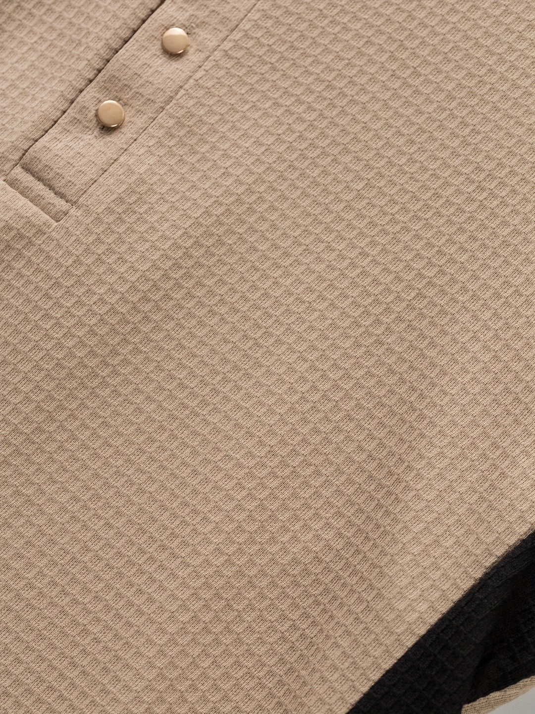 Curtis | Teksturowany Henley z Długim Rękawem