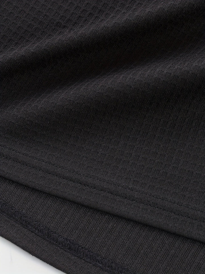 Curtis | Teksturowany Henley z Długim Rękawem