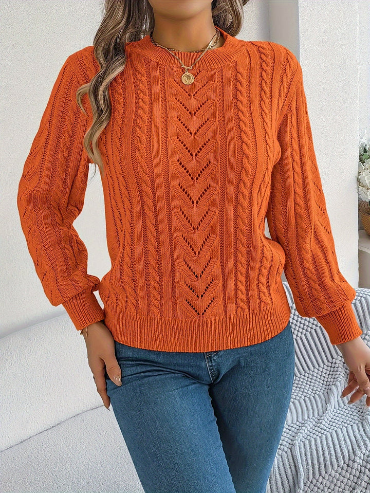 Blythe | Sweter z teksturą w sploty kablowe