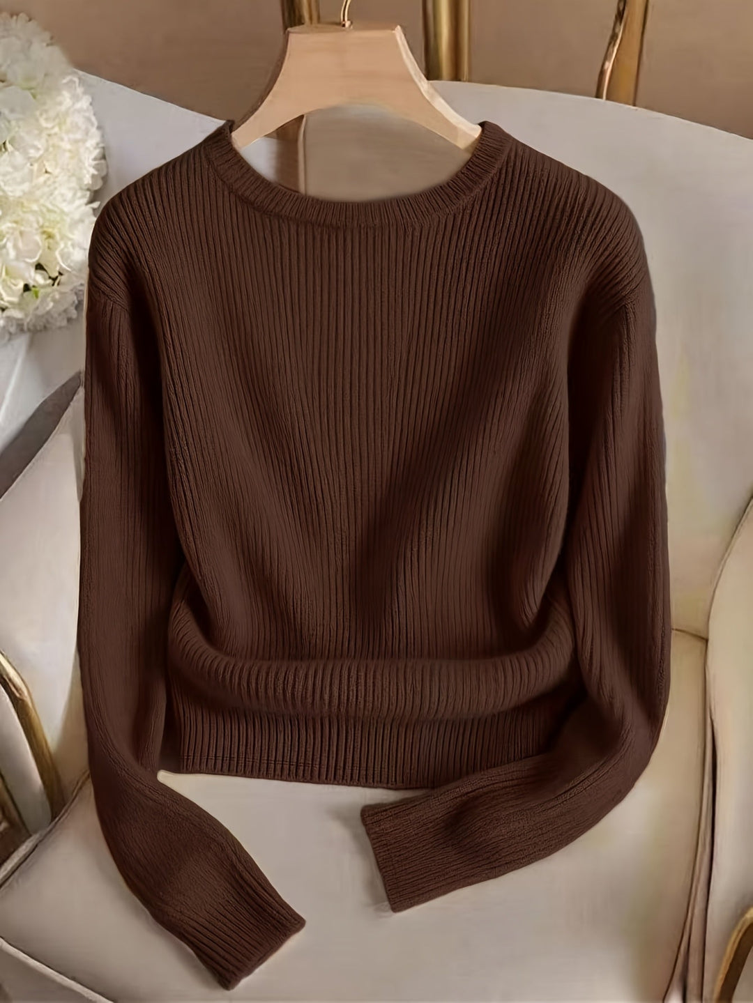 Gretchen | Sweter z ribbowanym mankietem
