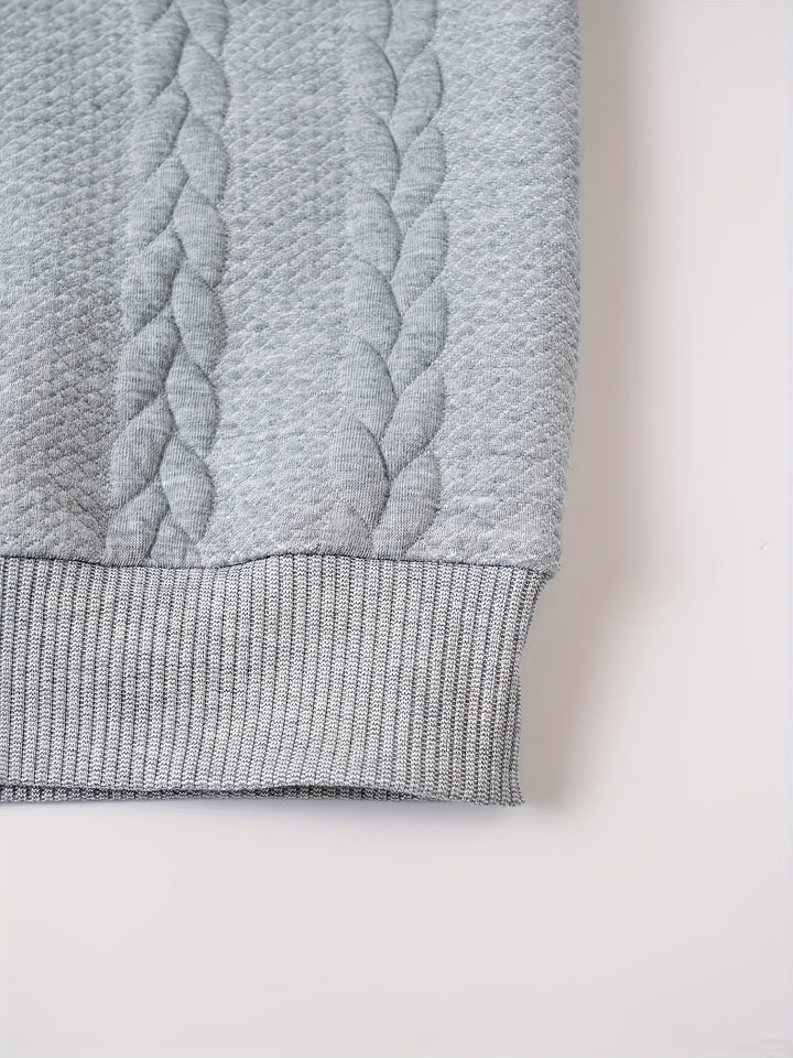 Merritt | Teksturowany Sweter z Wysokim Kołnierzem