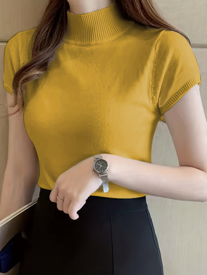 Della | Elegancki Top z Mock-Neck