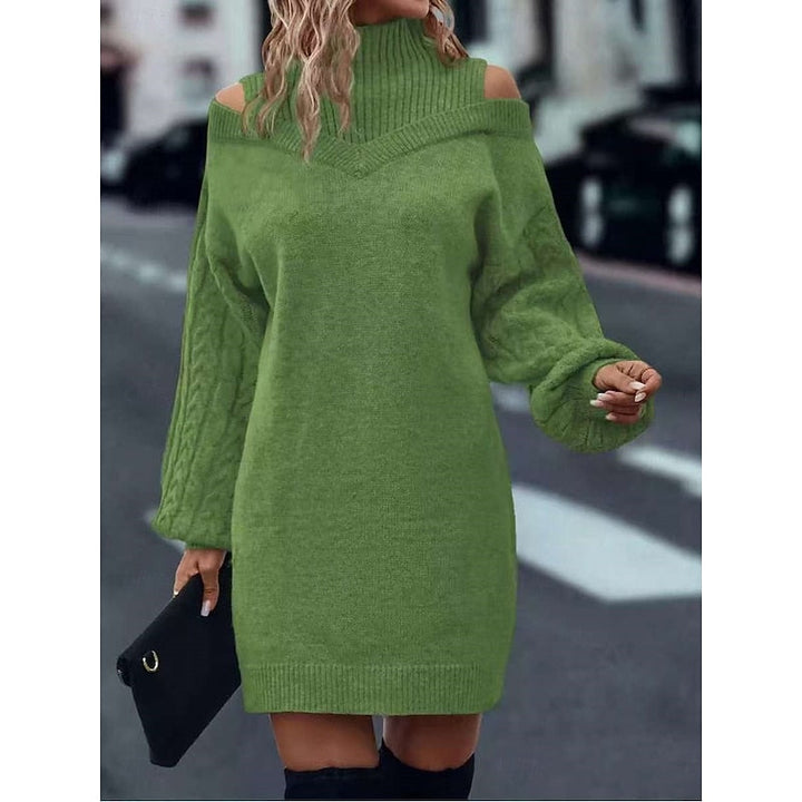 Winifred | Sukienka swetrowa z dekoltem typu cold-shoulder