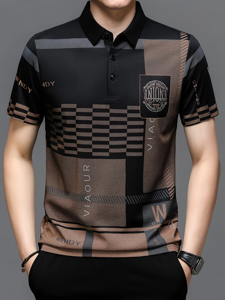 Nathaniel | Elegancka koszulka polo w kolorach blokowych
