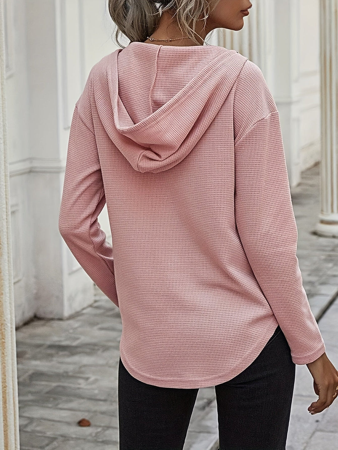Kendra | Luźna Bluza z Kapturem w Serek