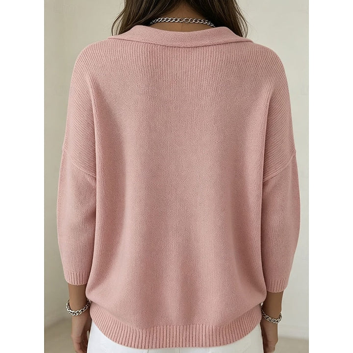 Heather | Elegancki Sweter z Dekoltem w Kształcie Czubka